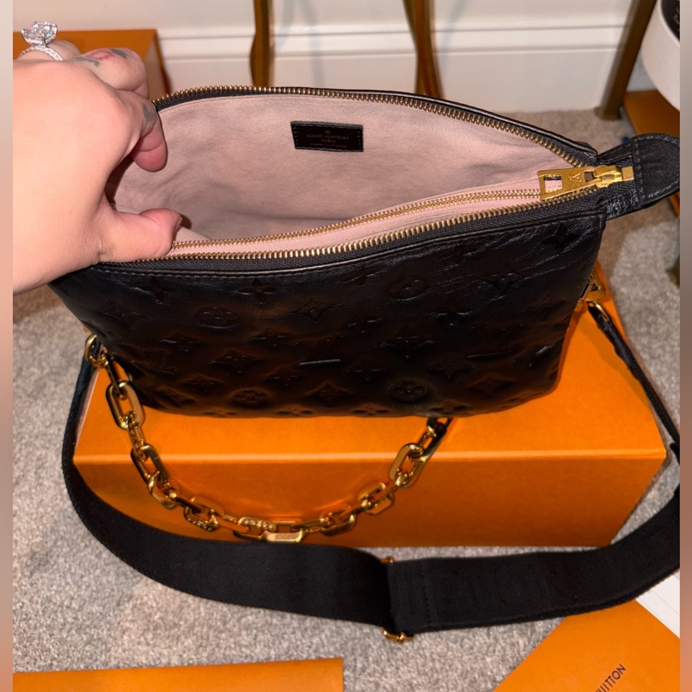 Louis Vuitton Black Coussin PM handbag Monogram-embossed - Picture 9 of 17